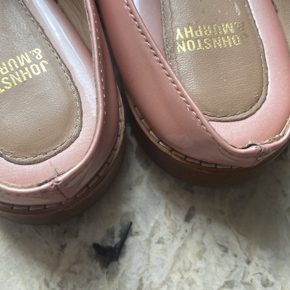 JOHNSTON & MURPHY Giada Blush Leather Mules 8 - Picture 13 of 13